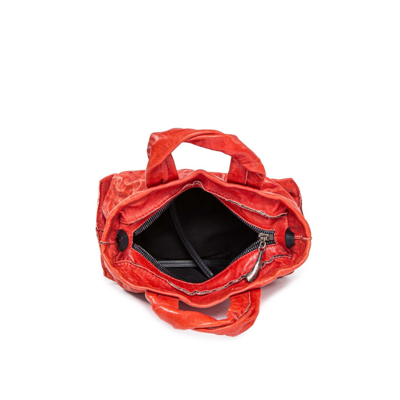 mini shopper ANIMA in pelle rossa 