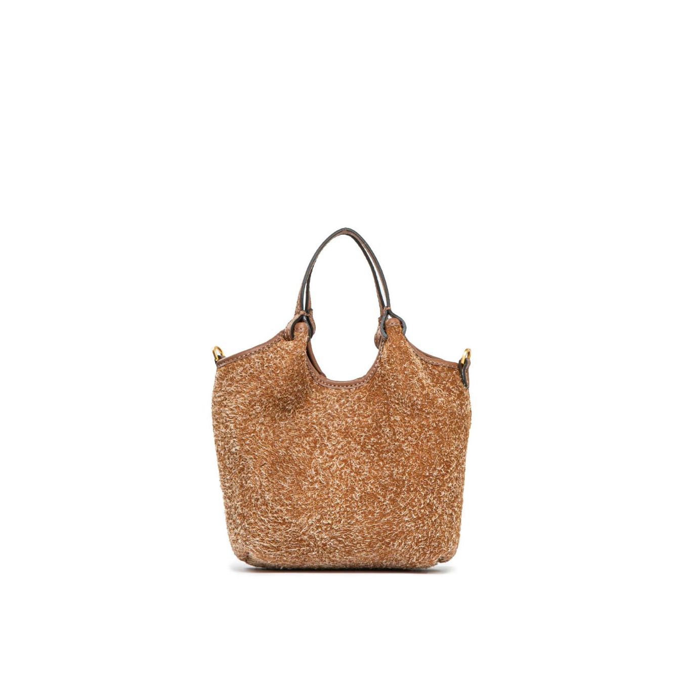 mini shopper DUA in camoscio cuoio 