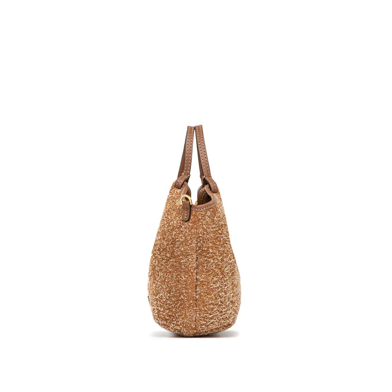 mini shopper DUA in camoscio cuoio 
