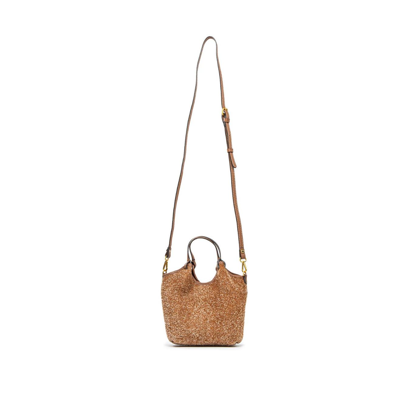 mini shopper DUA in camoscio cuoio 
