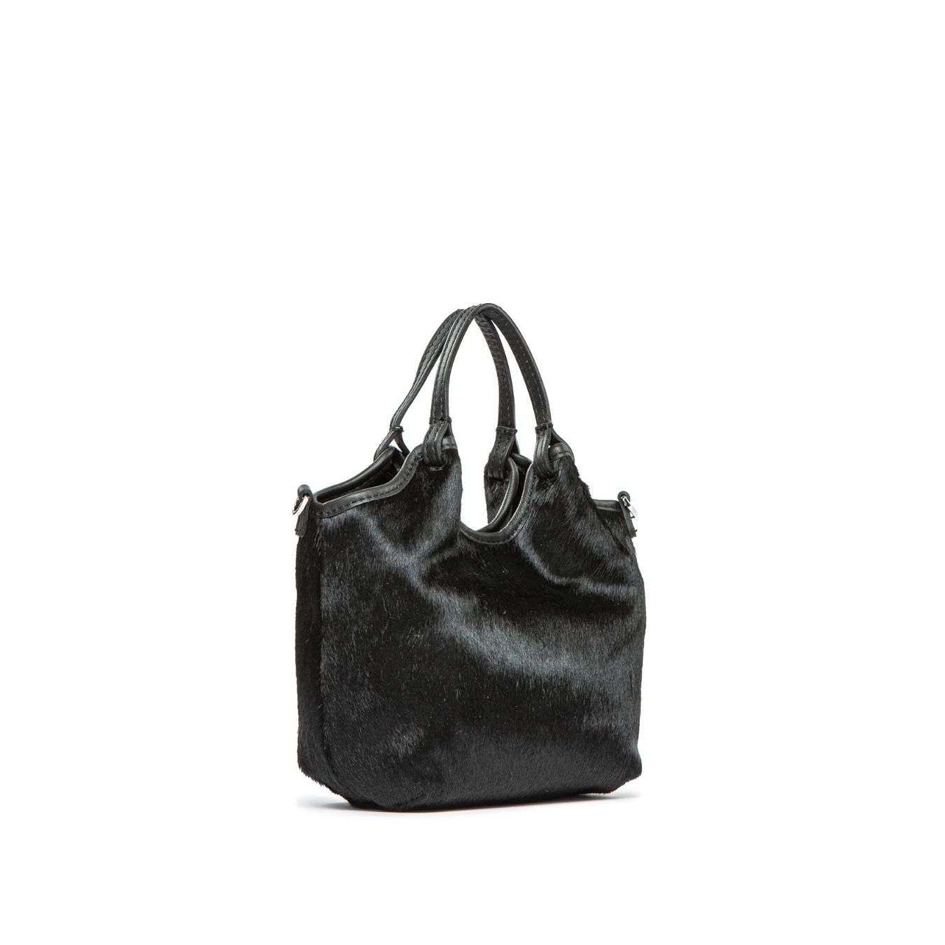 mini shopper DUA in cavallino nero 