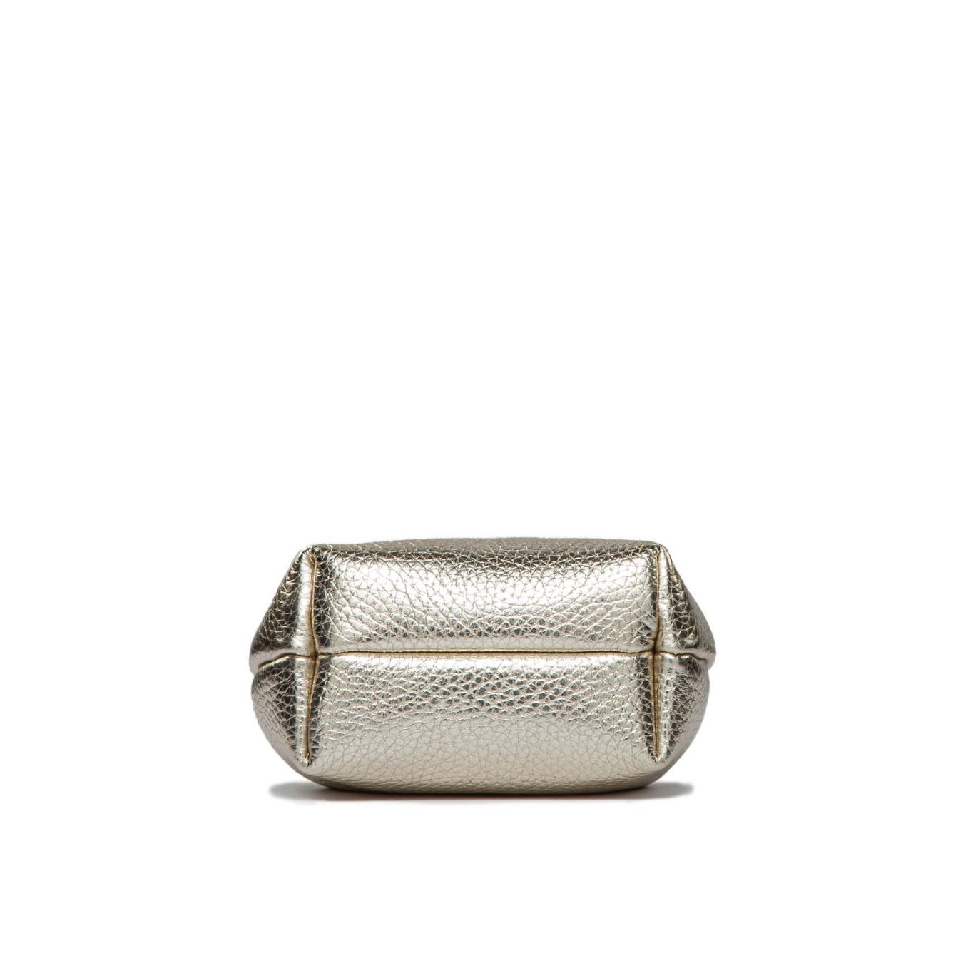 shopper MINI DUA in pelle light gold 
