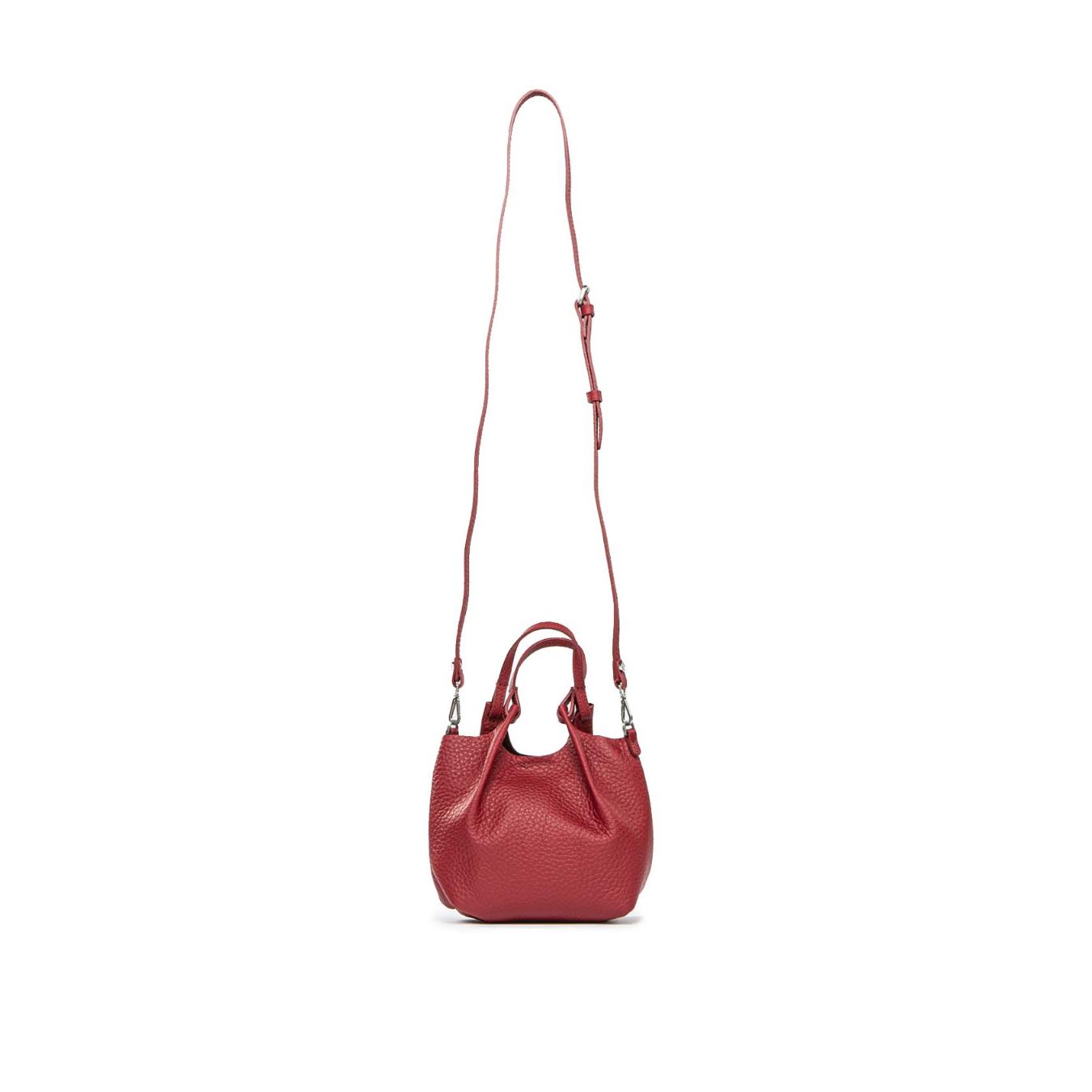 mini shopper DUA in pelle rossa 
