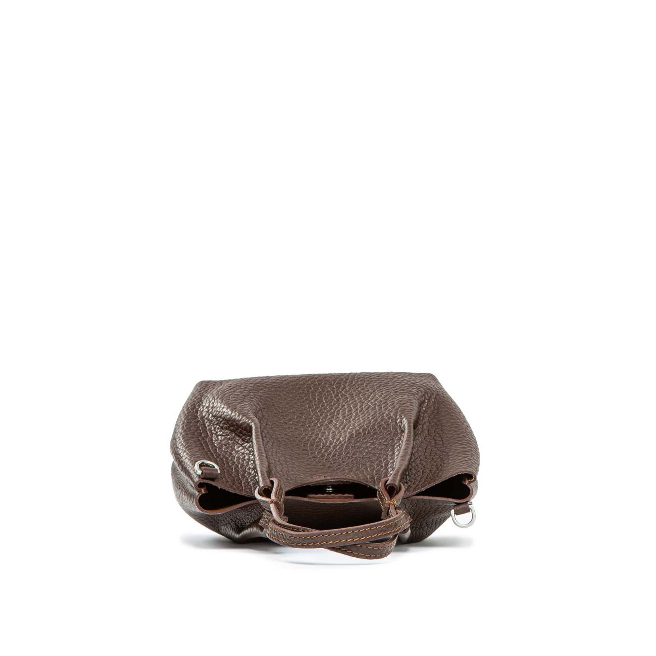 mini shopper DUA in pelle marrone 