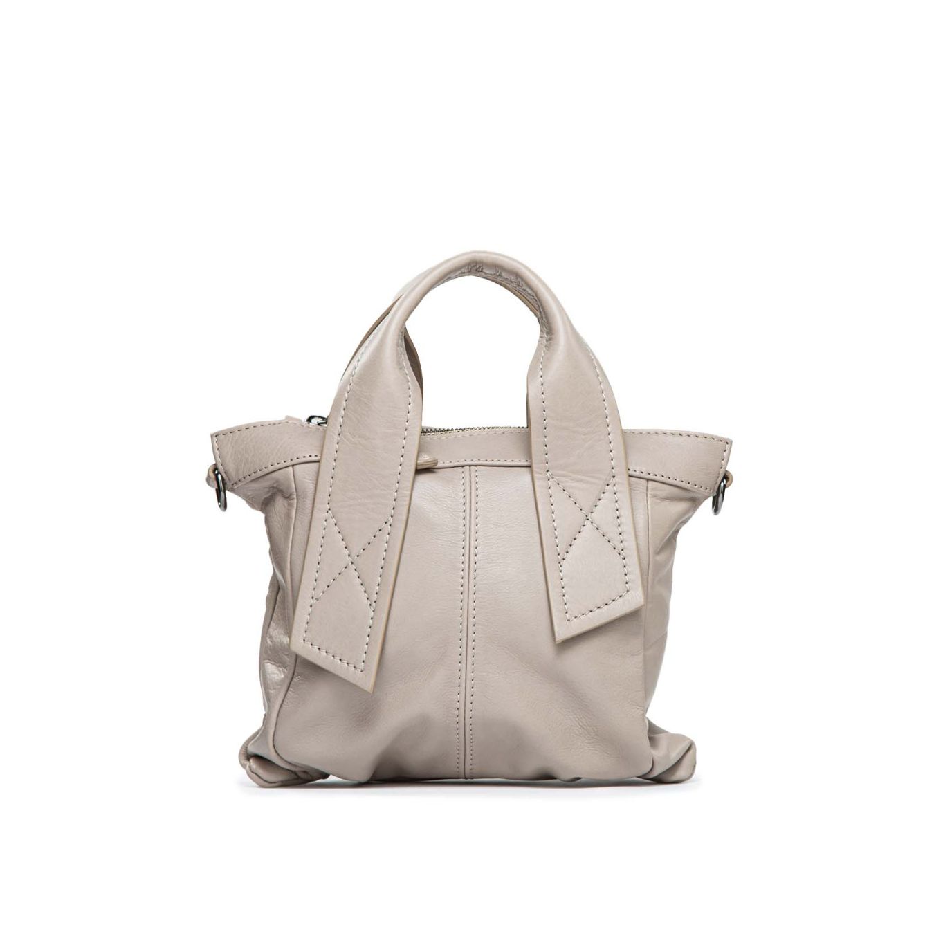 mini shopper ZAIRA in pelle grigia 