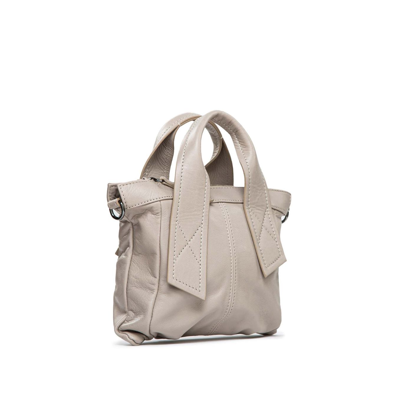 mini shopper ZAIRA in pelle grigia 