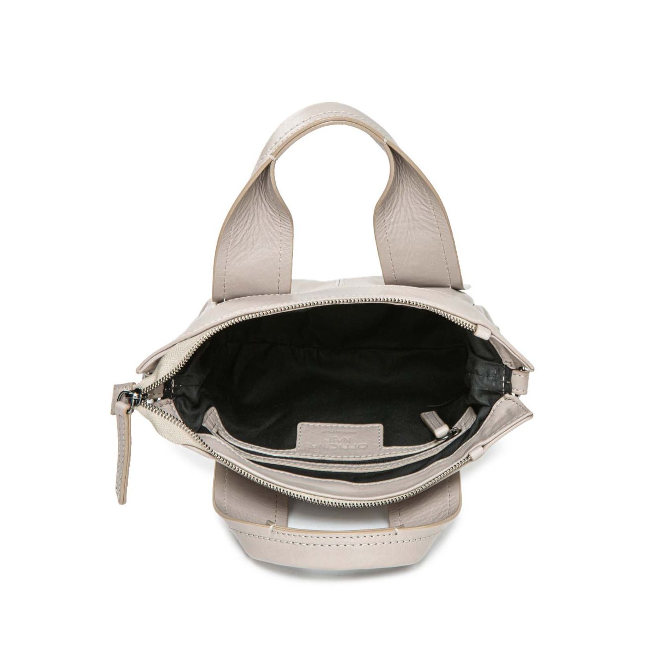 mini shopper ZAIRA in pelle grigia 