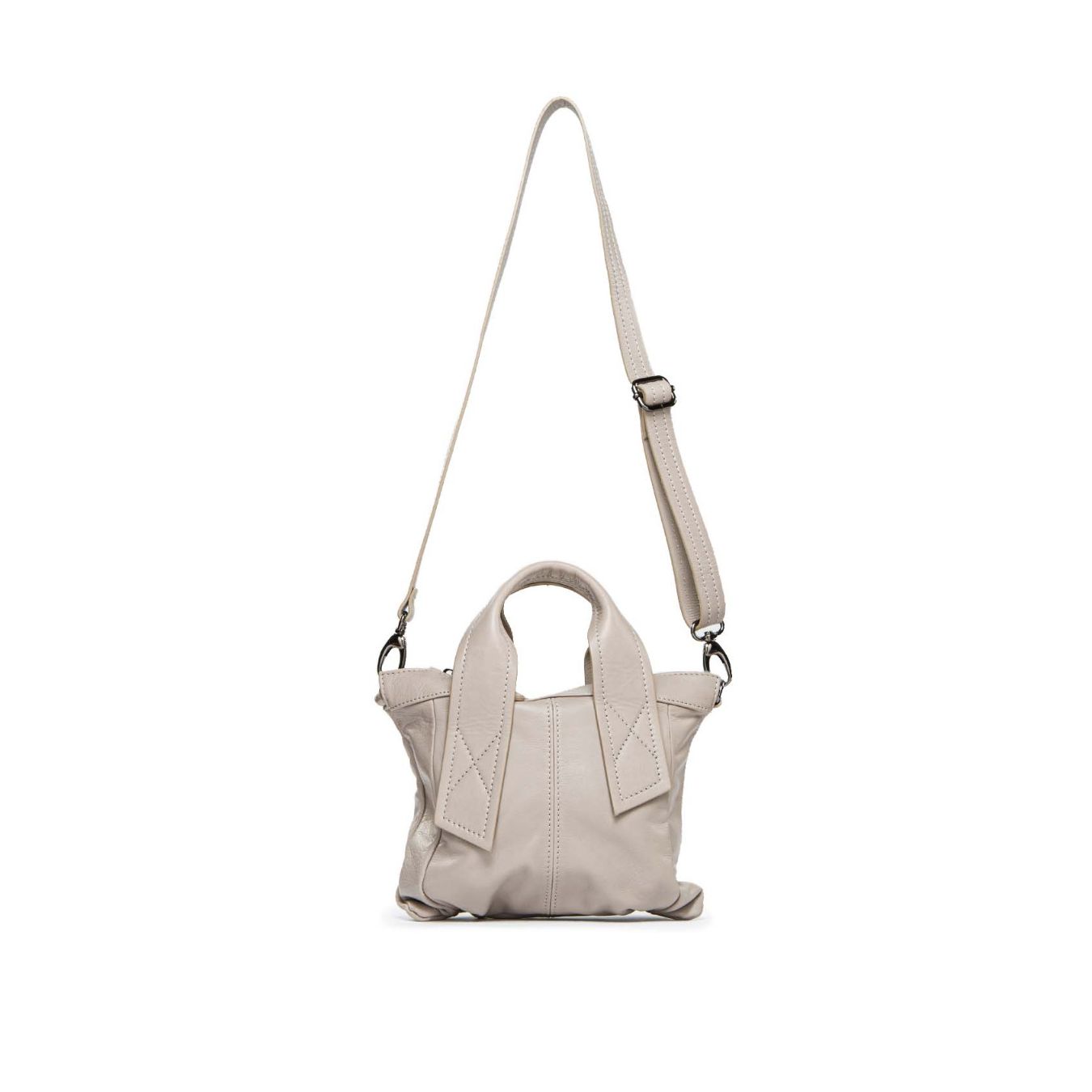 mini shopper ZAIRA in pelle grigia 