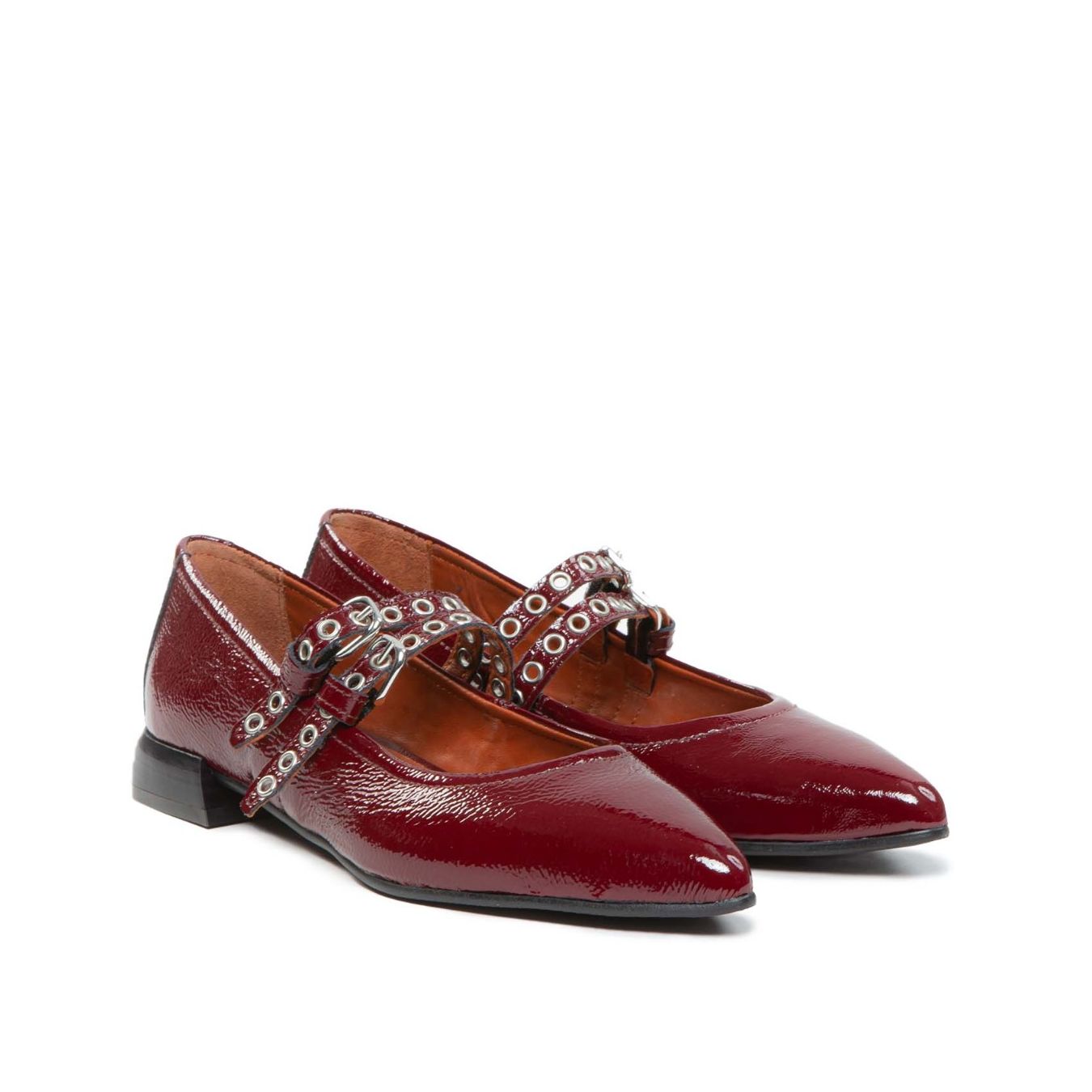 mjus ballerina PORTOFINO in pelle barolo rosso