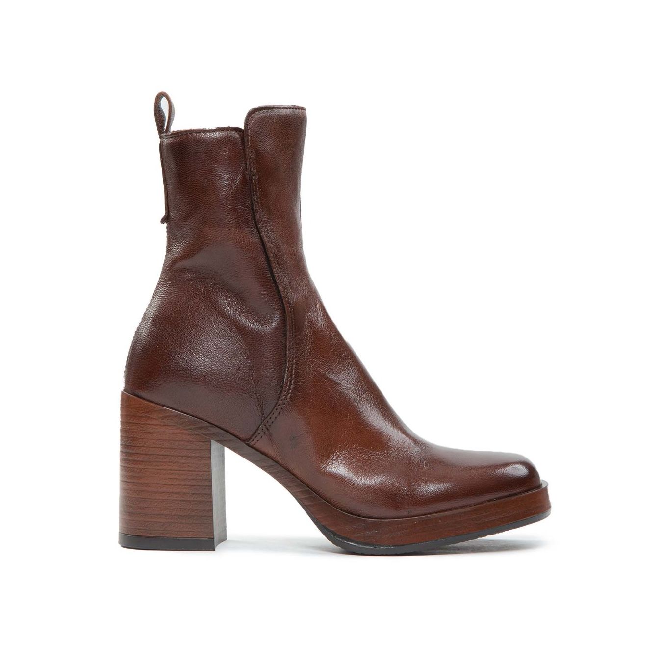mjus tronchetti MICAELA in pelle chocolate 