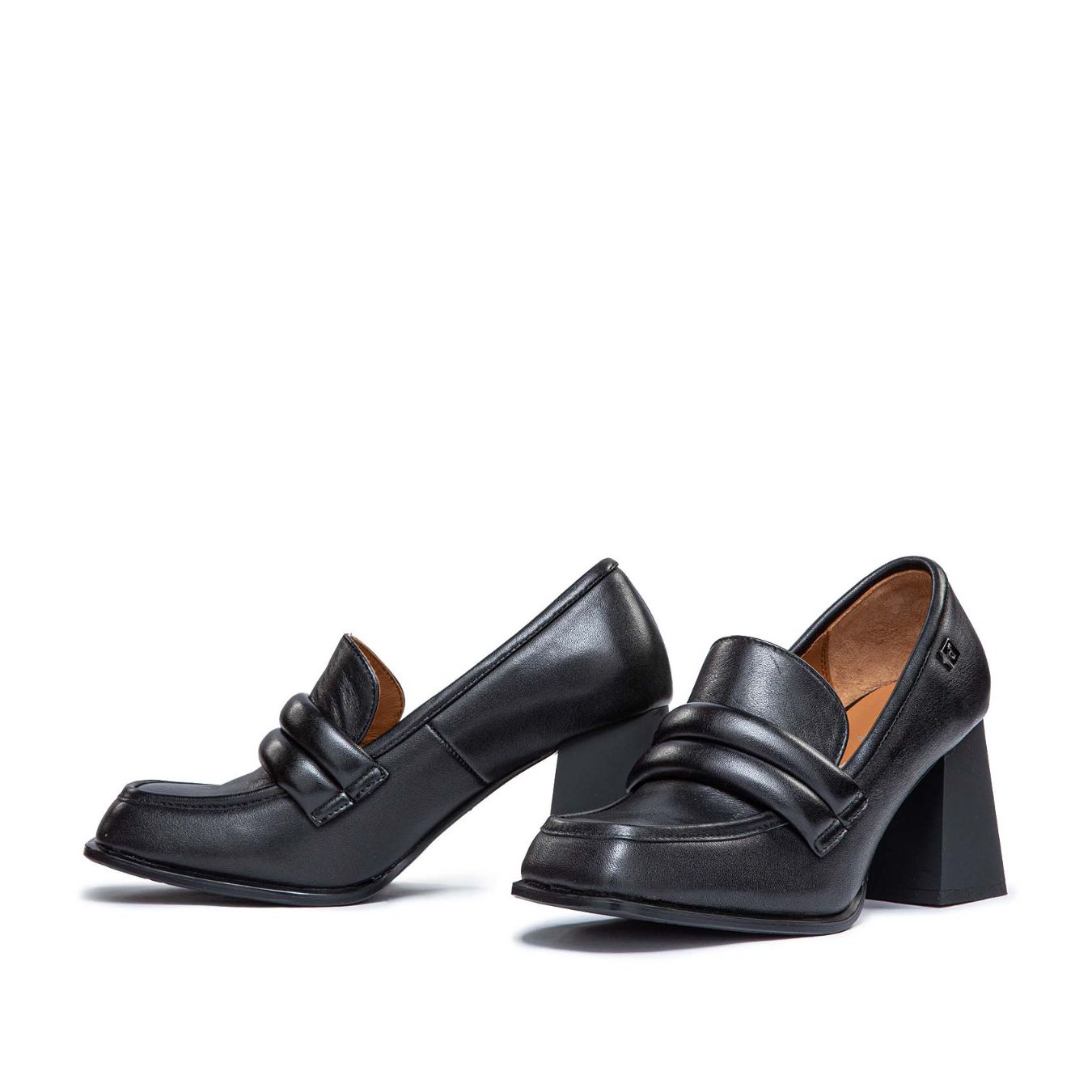 mocassino con tacco in nappa manufacture d essai