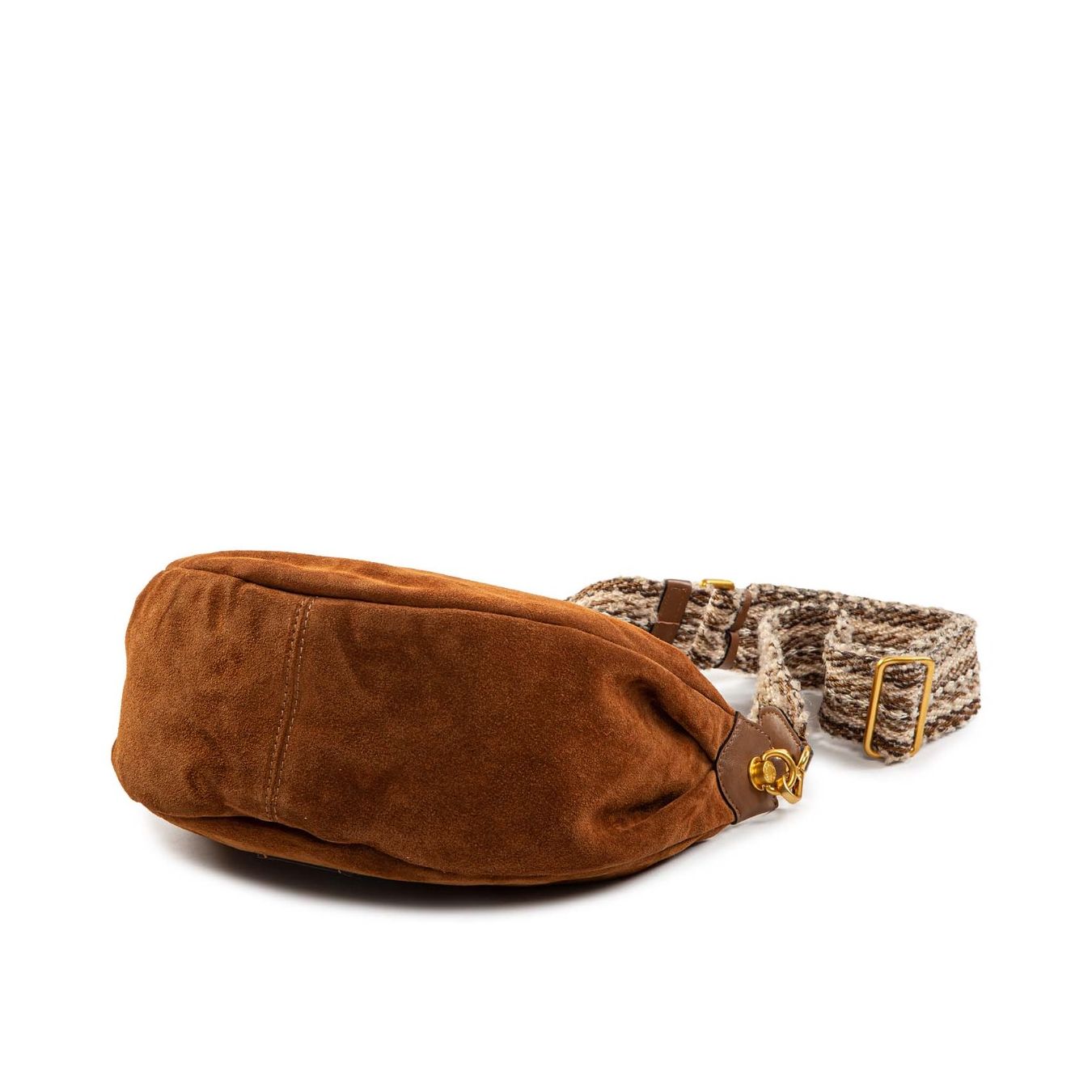 monospalla AISHA in camoscio cognac sotto