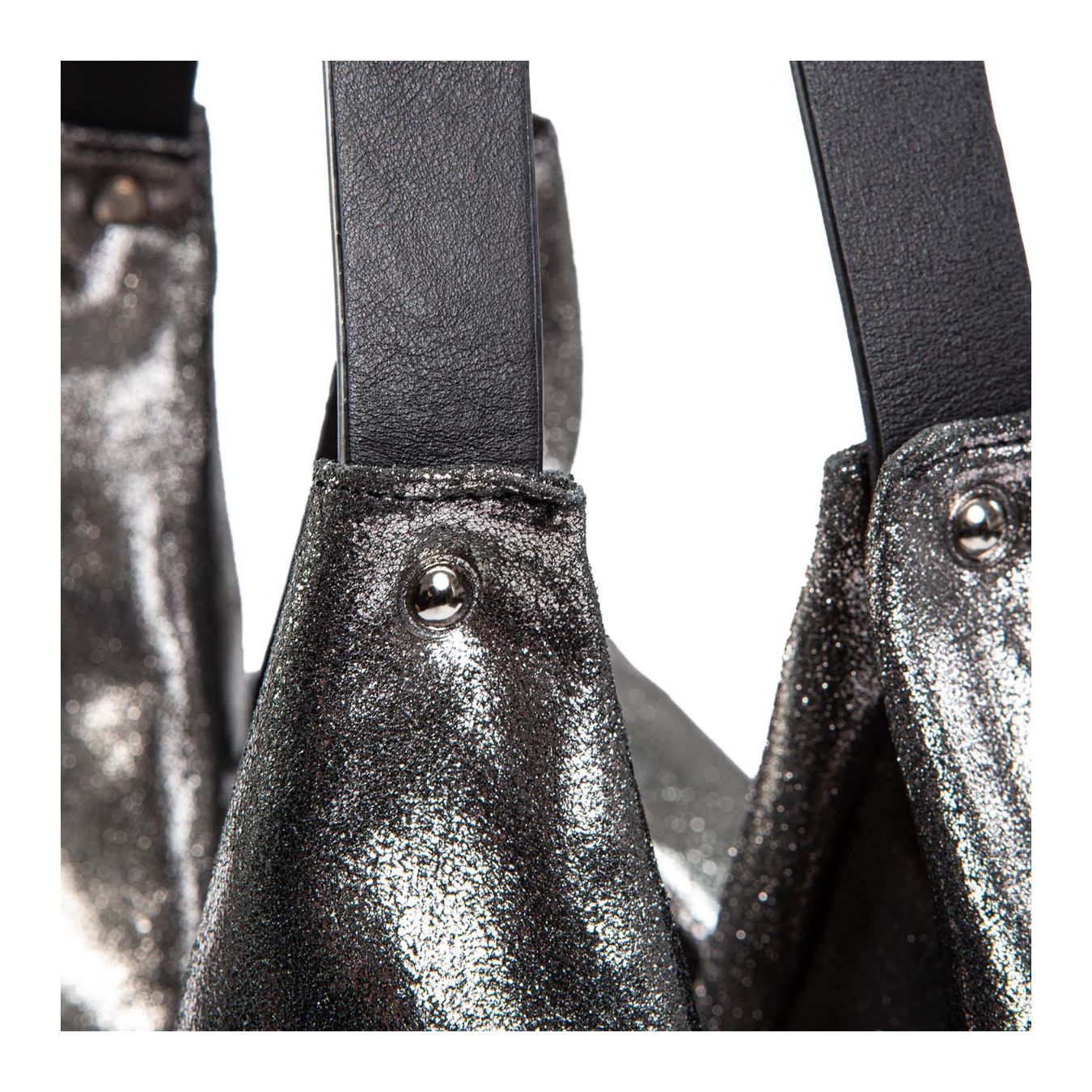 monospalla AMANDA in pelle laminata dettaglio