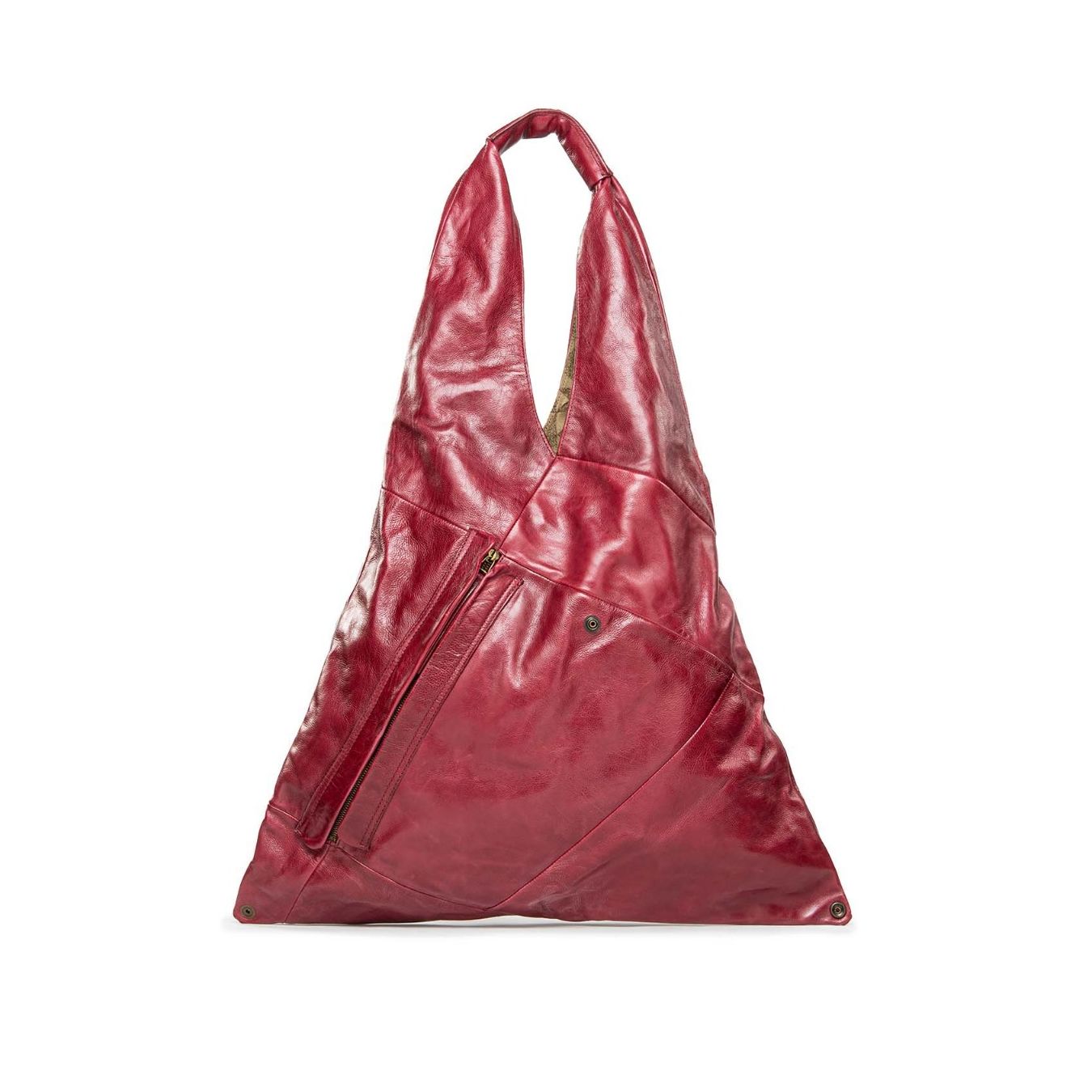 monospalla in pelle rosso as98