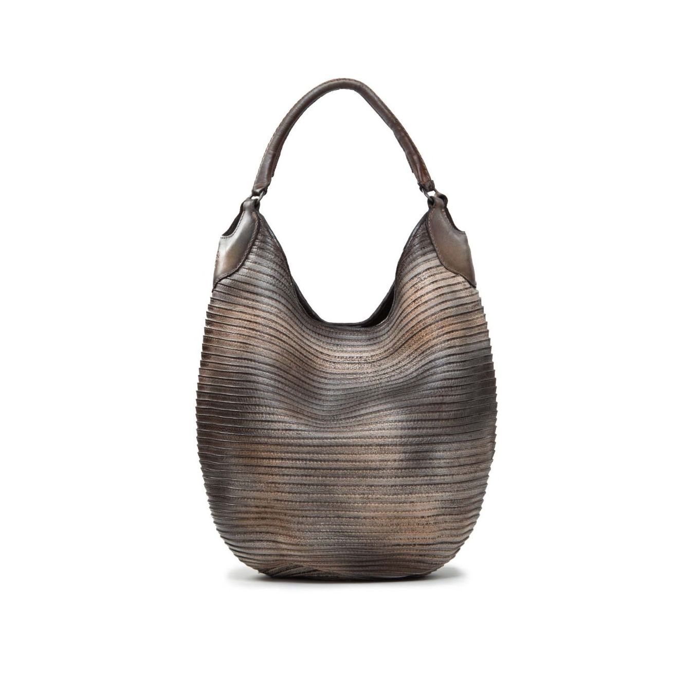 shopper in pelle marrone