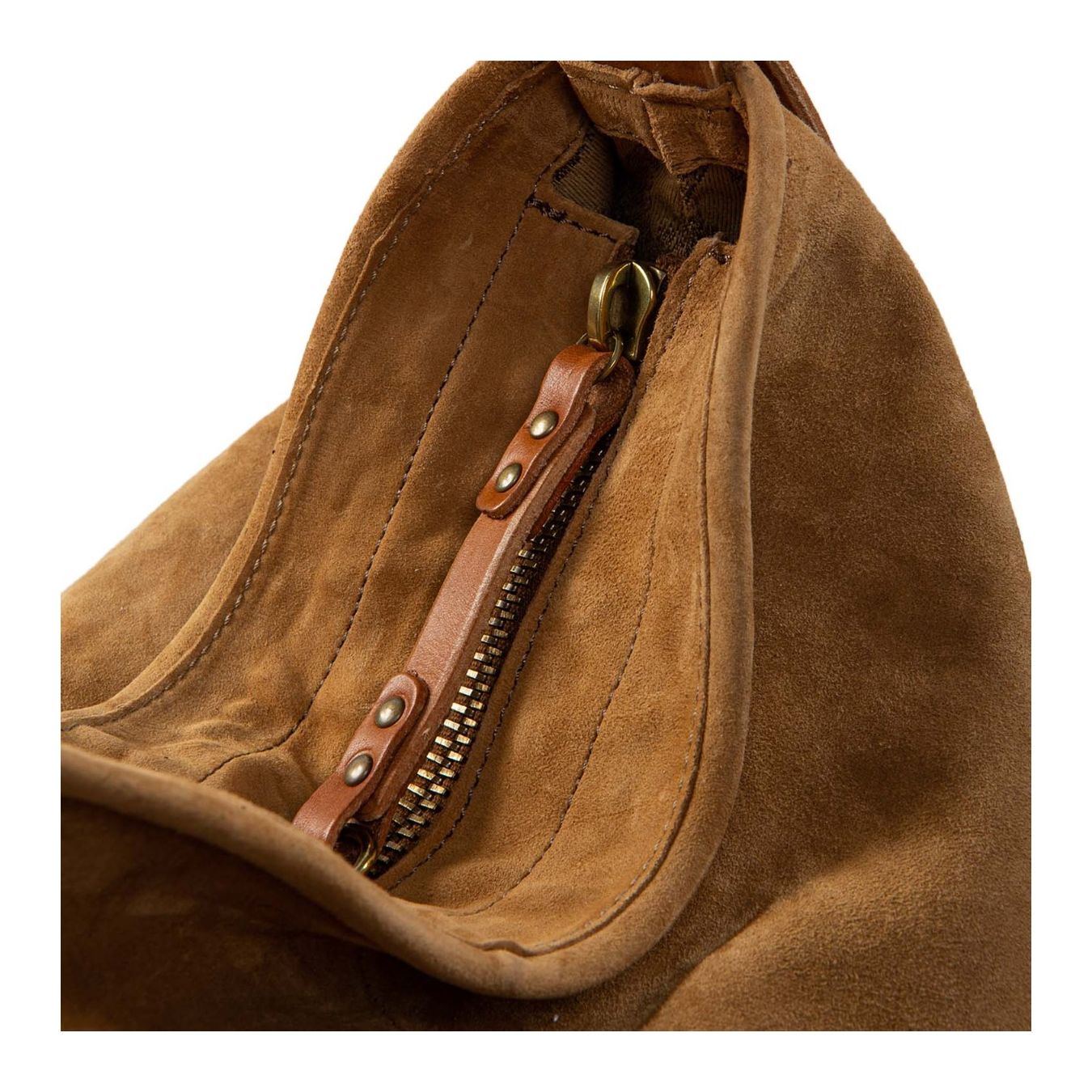 monospalla tiger in pelle cuoio zip