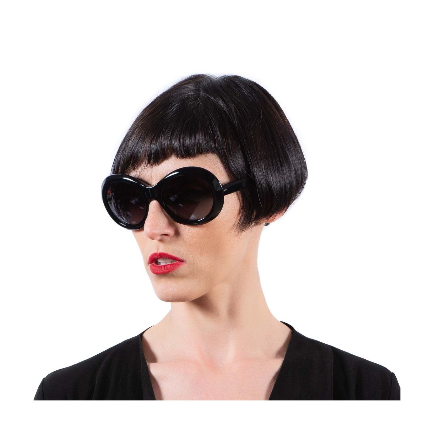 occhiali audrey pvc nero oliver goldsmith indossati