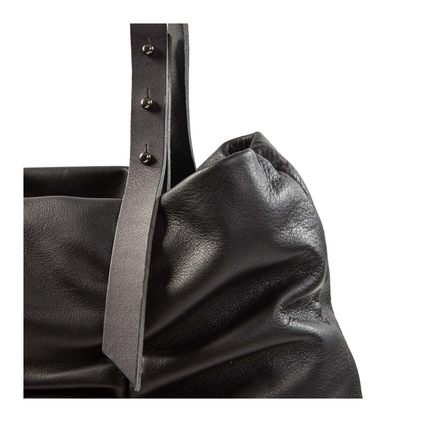 shopper ADA in pelle nera manici regolabili