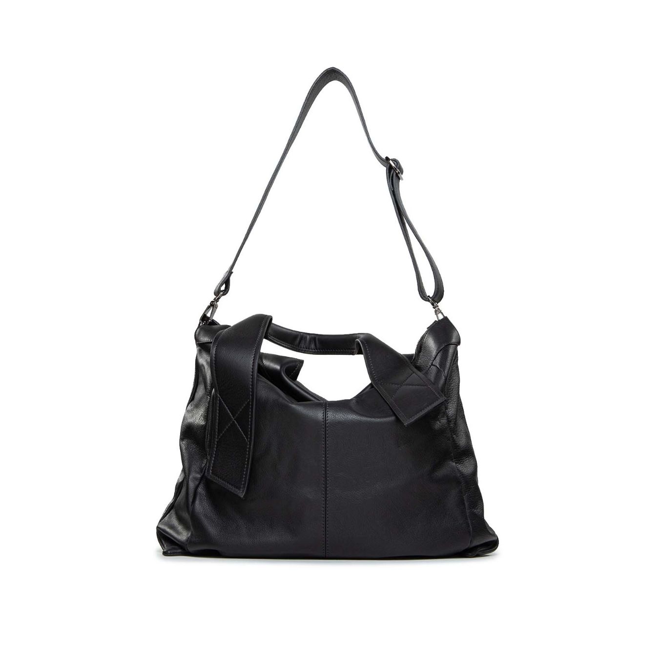 tracolla Shopper Impuntatura Centrale Softy Nero