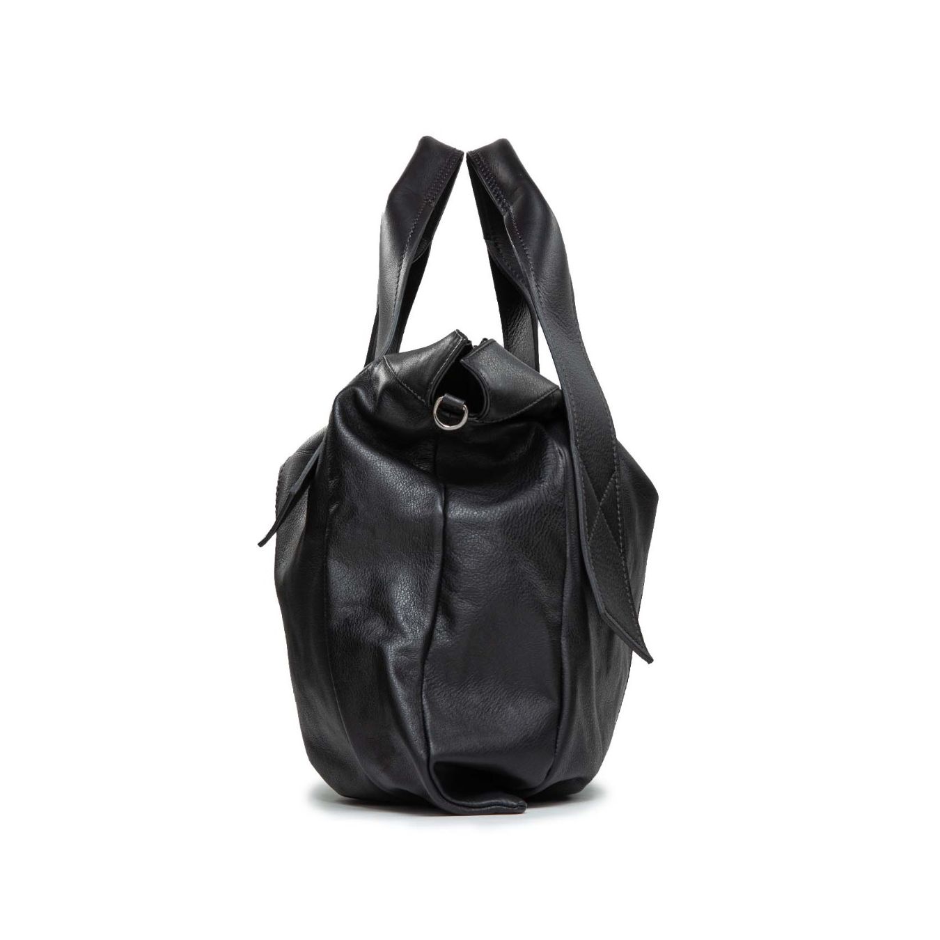  Shopper in pelle nera zoe