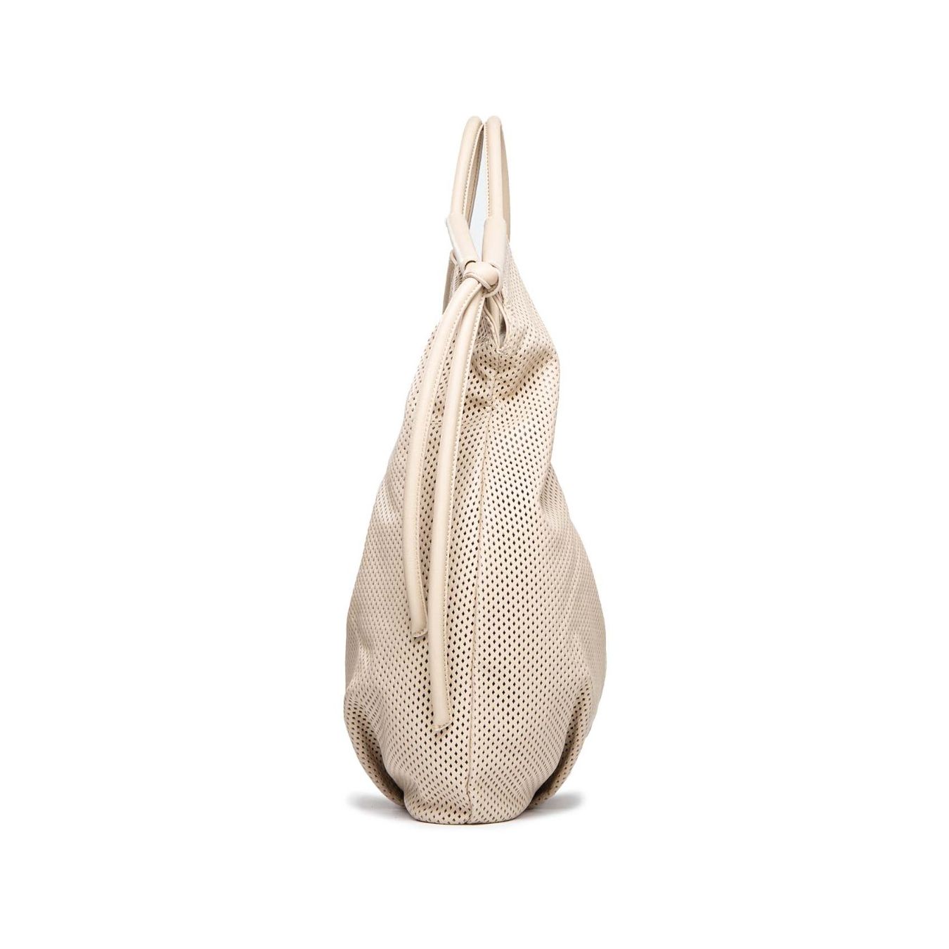 officina naif shopper KAREN in pelle forata corda profilo