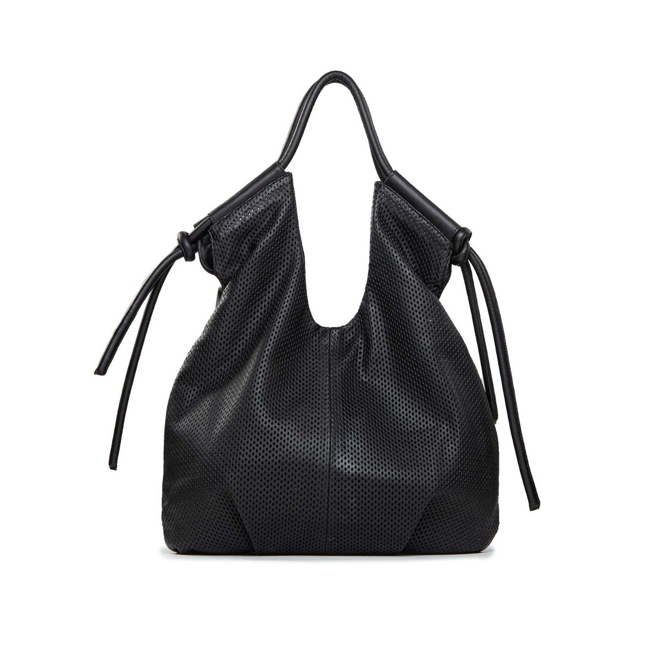 Shopper in pelle traforata Softy nero Karen