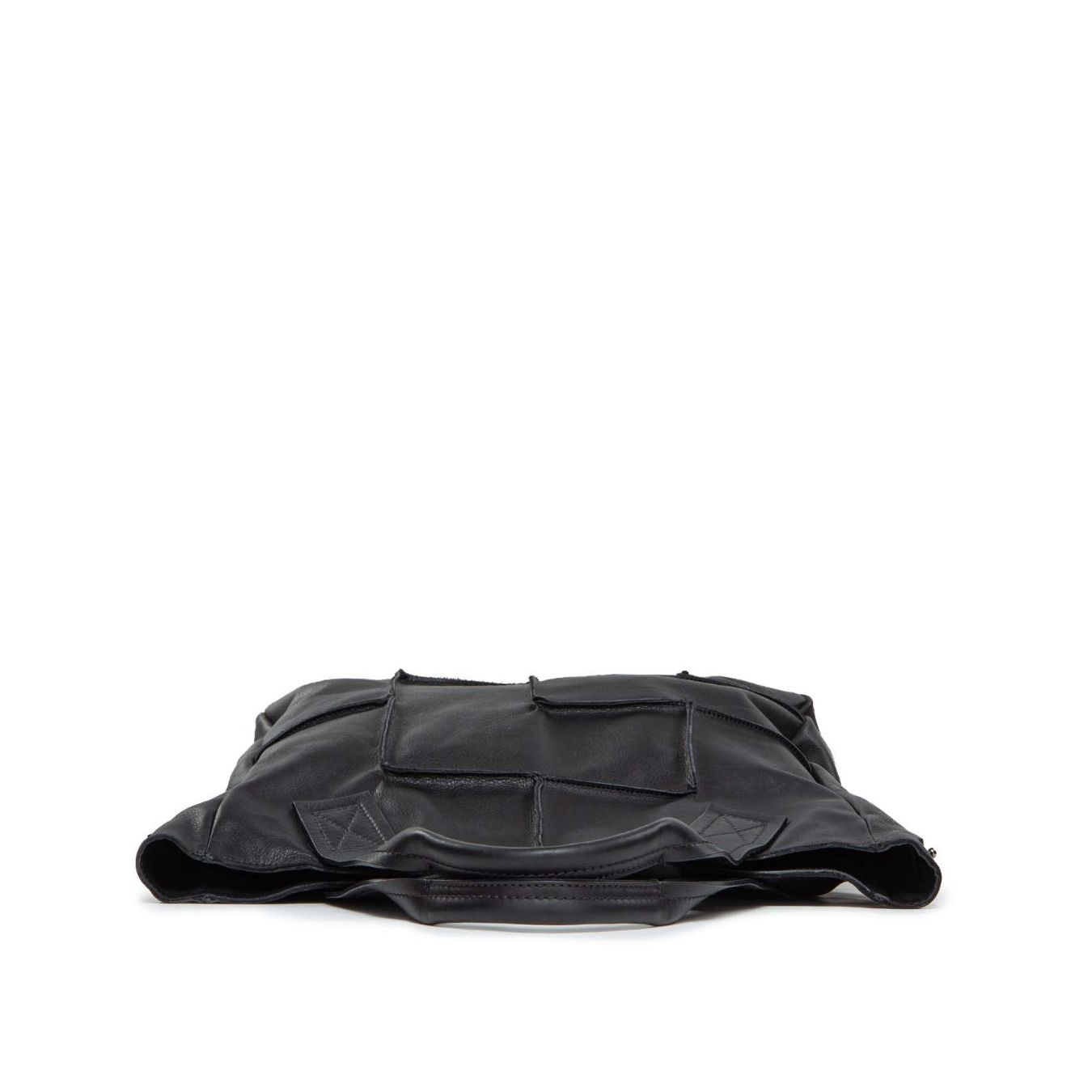 borsa Shopper Cuciture Pizzico Softy Nero