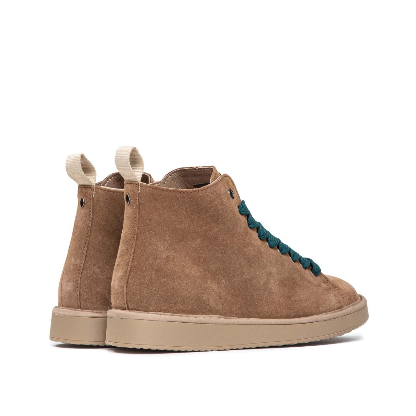 sneakers cuoio e lacci contrasto