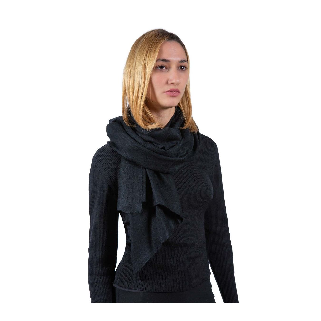 pashmina nera cashmere