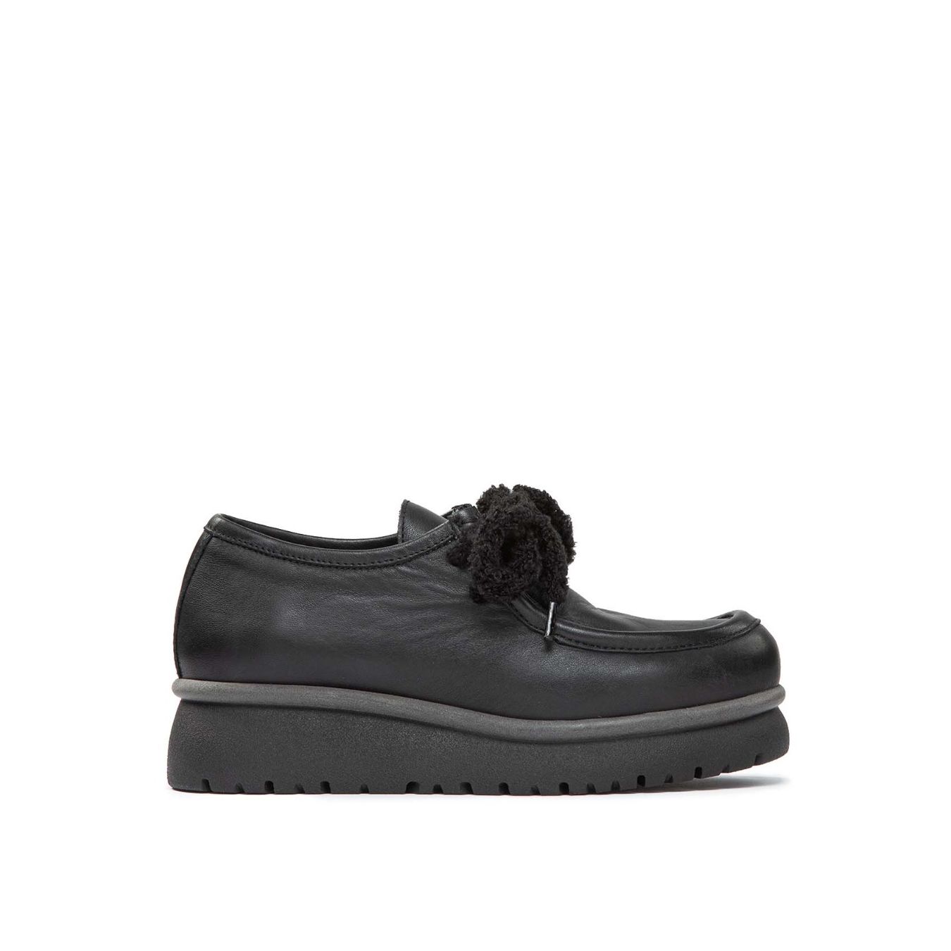 polacco vaschetta in pelle nera