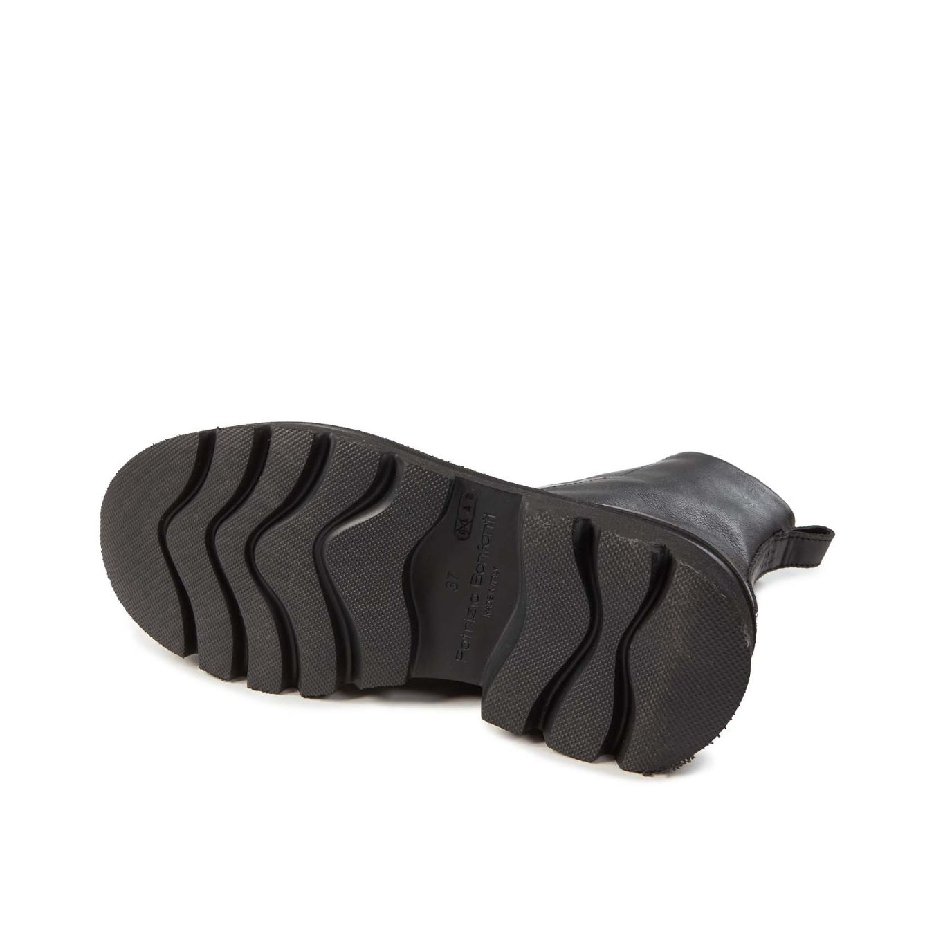 bonfanti biker NORIKO NO LACE in pelle nera  suola