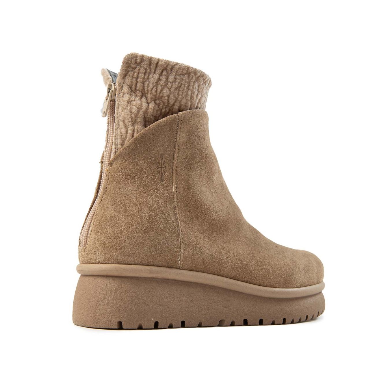 biker YAYA in camoscio camel zip