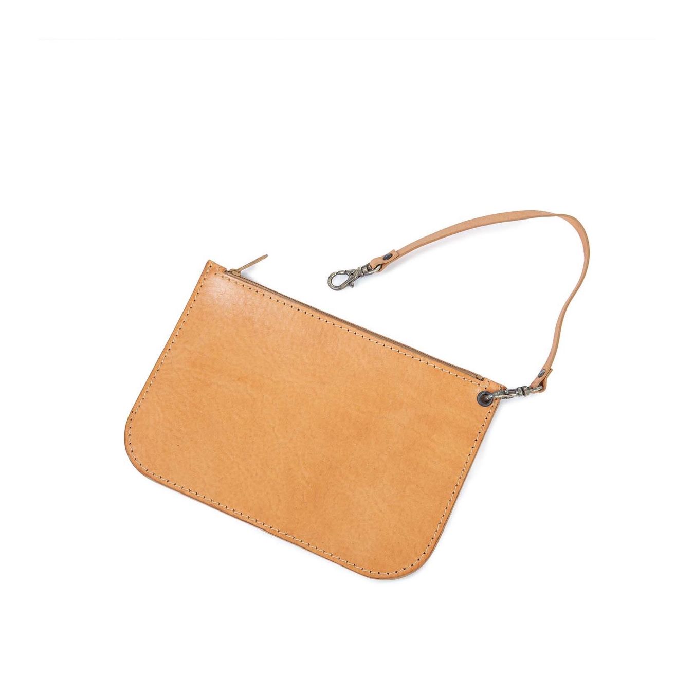 pochette borsa  con zip pelle cuoio nime