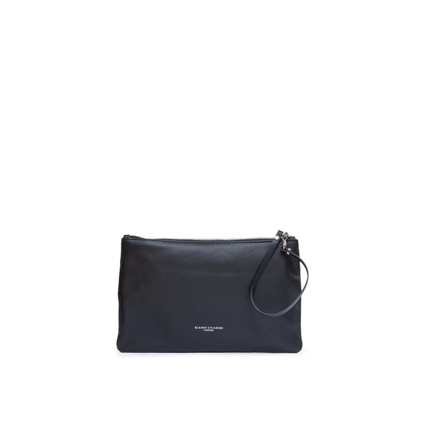 pochette pelle nera chiarini