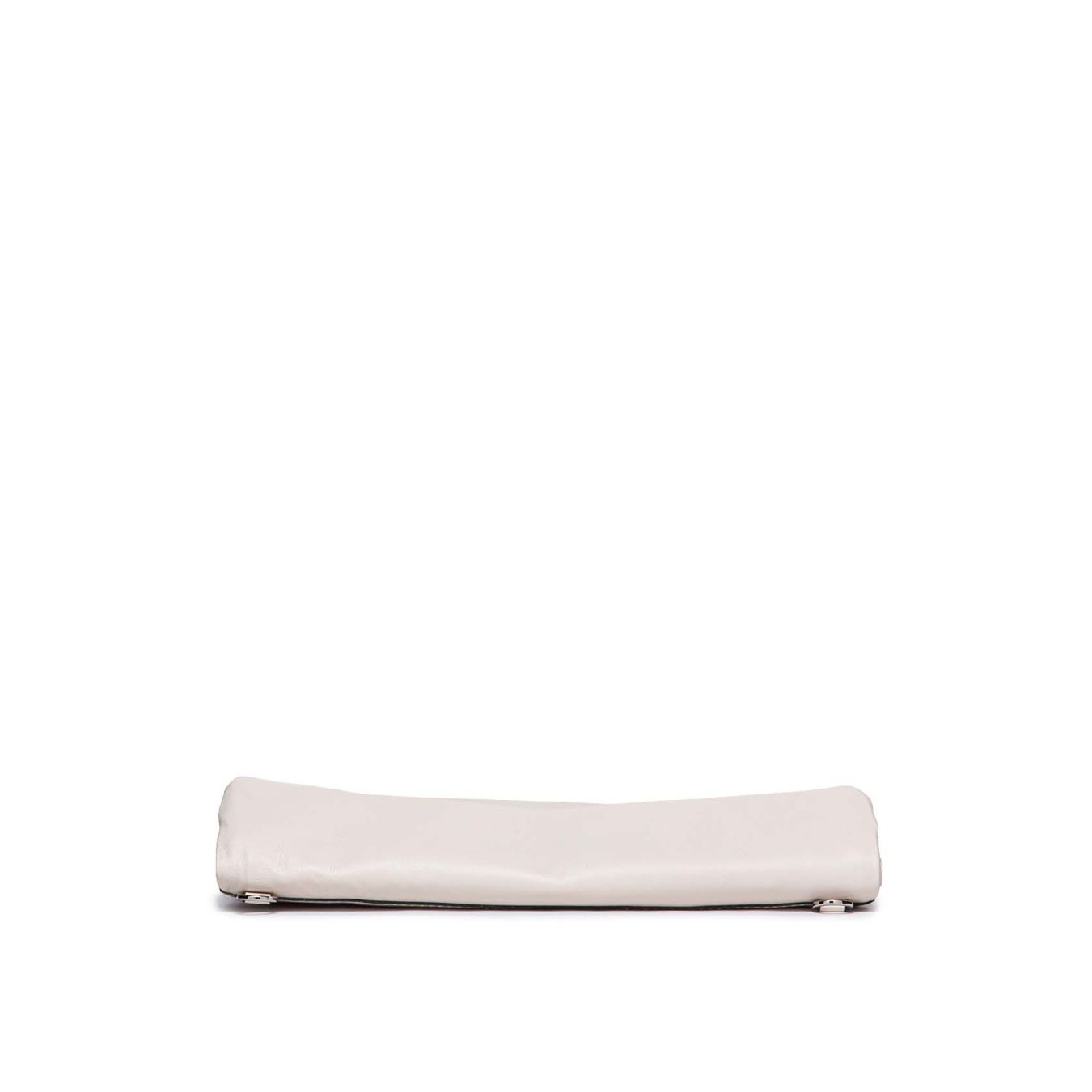 borsa piatta in pelle bianca chiarini