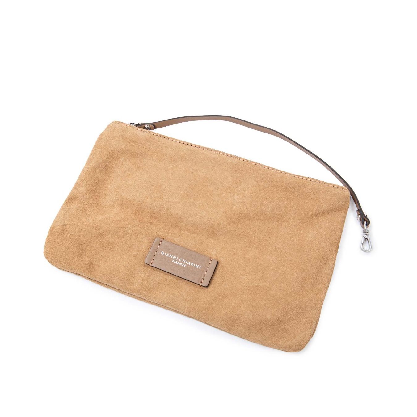 pochette dua camoscio beige