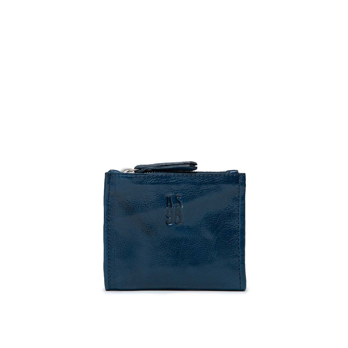 portafogli doppia zip blu 