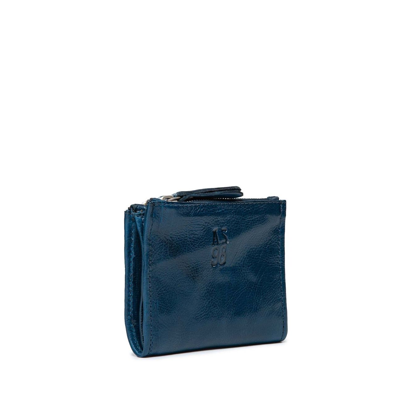 portafogli doppia zip blu 