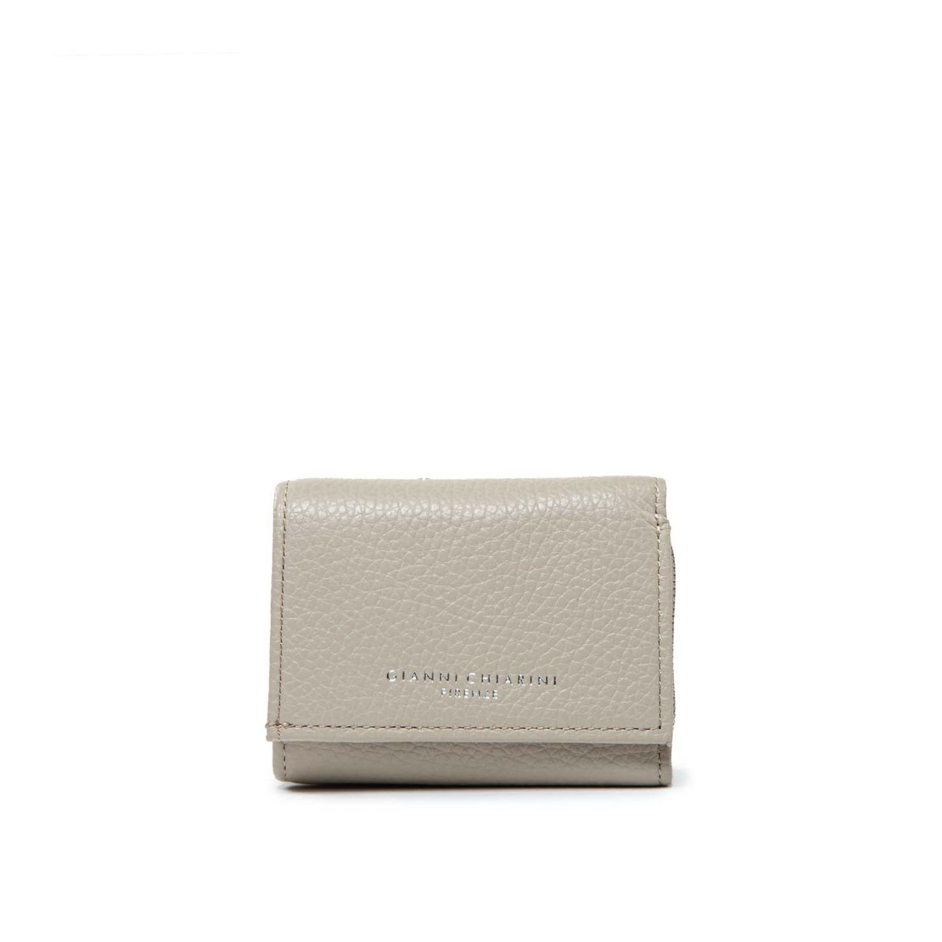 portafogli in pelle martellata beige 
