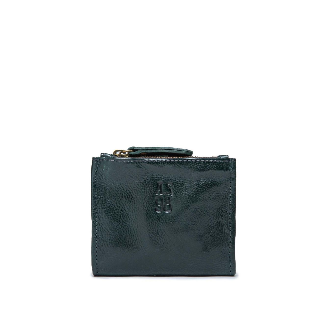portafogli doppia zip verde