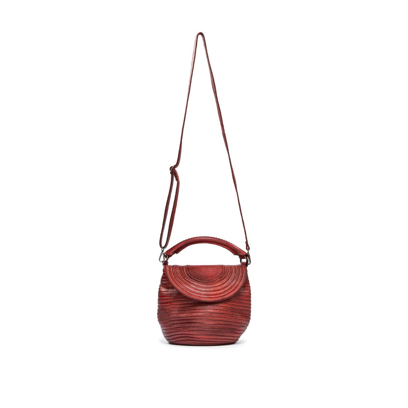 borsa a tracolla rosso borgogna majo
