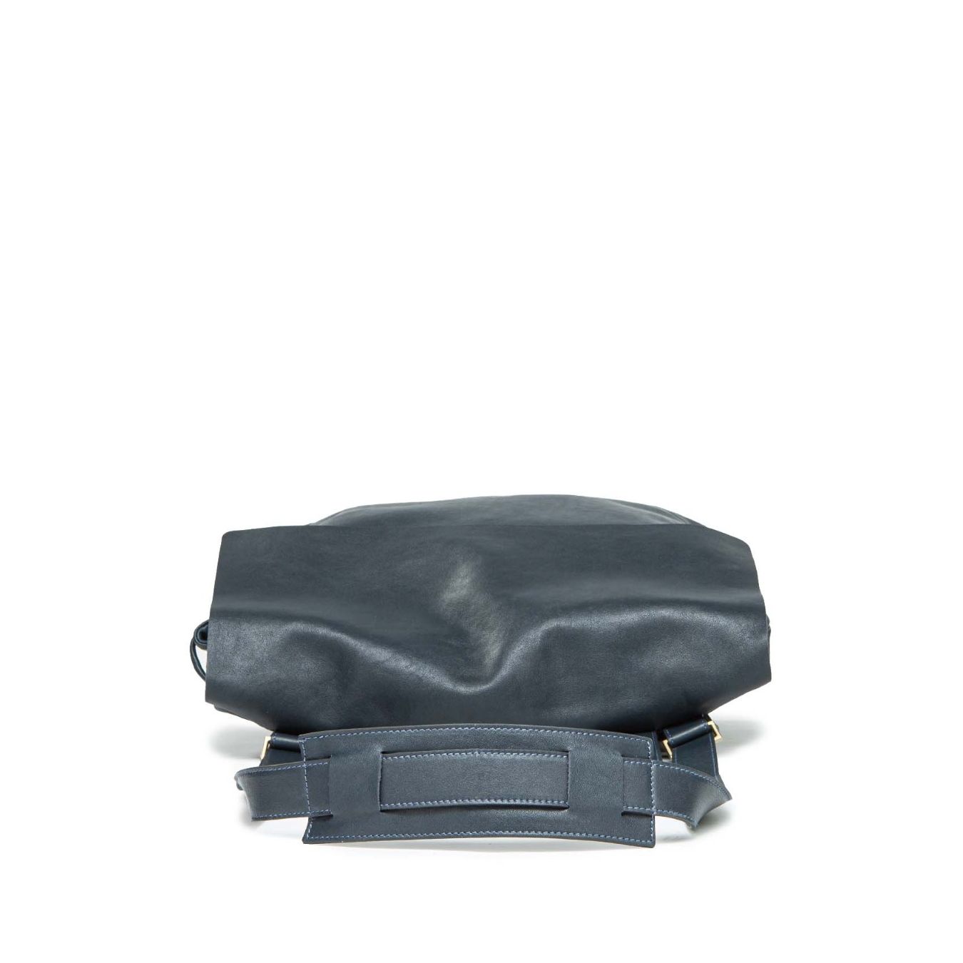 cartella zaino MAZEULA in pelle blu 