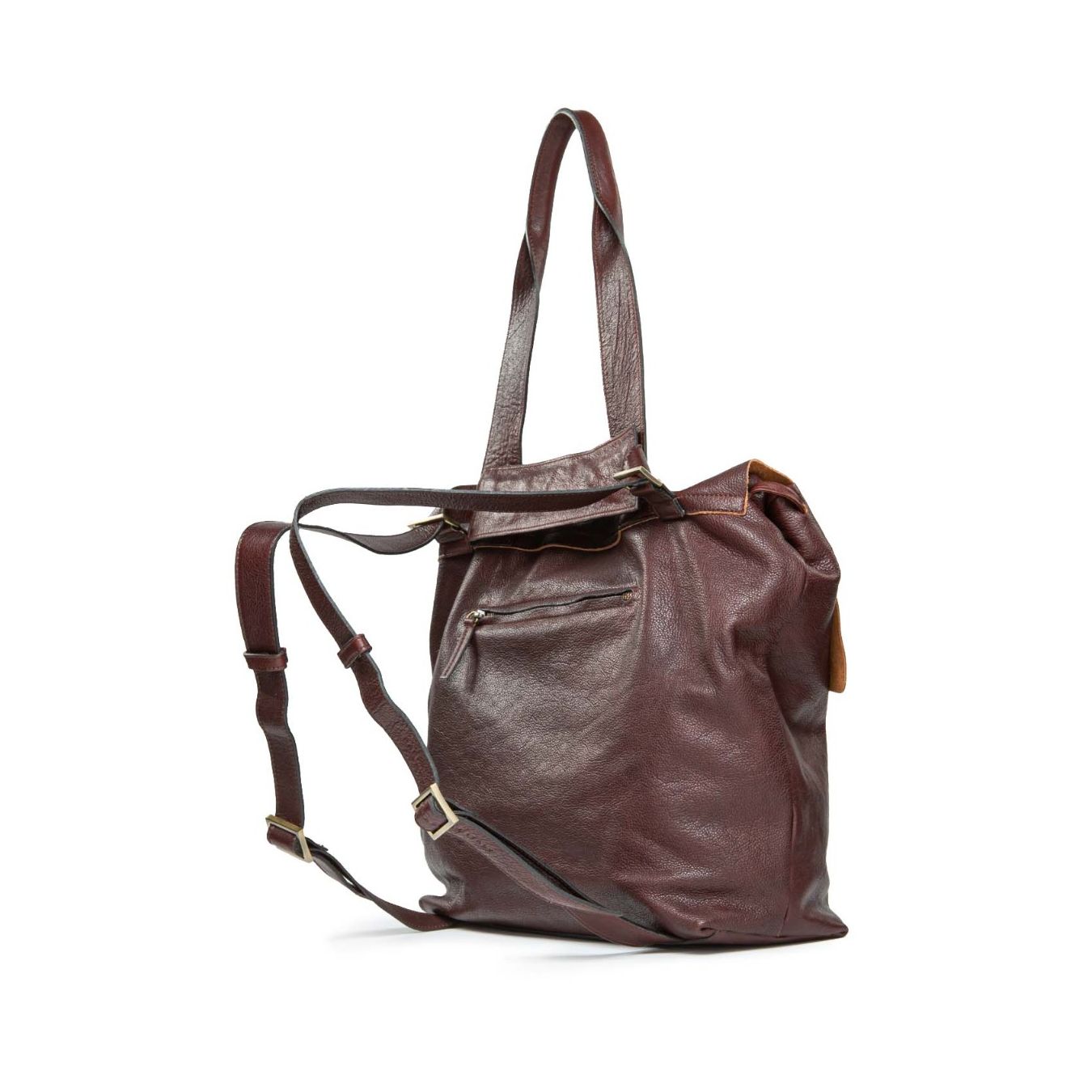 cartella zaino MAZUELA TWIST in pelle bordeaux