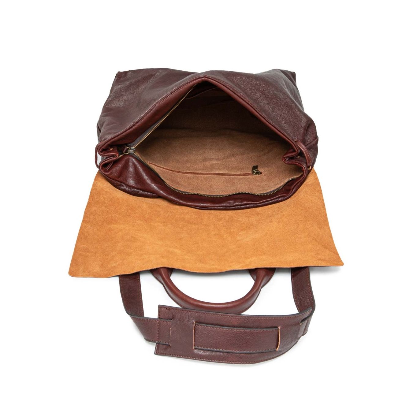 cartella zaino MAZUELA TWIST in pelle bordeaux