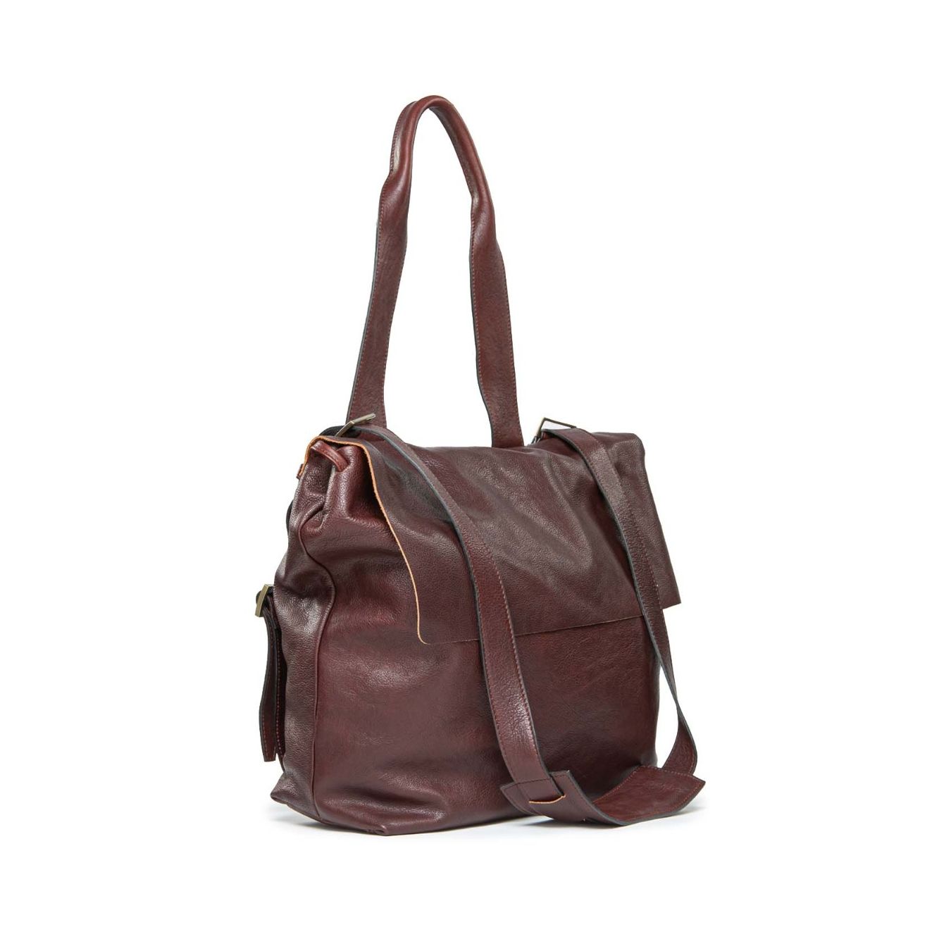 cartella zaino MAZUELA TWIST in pelle bordeaux
