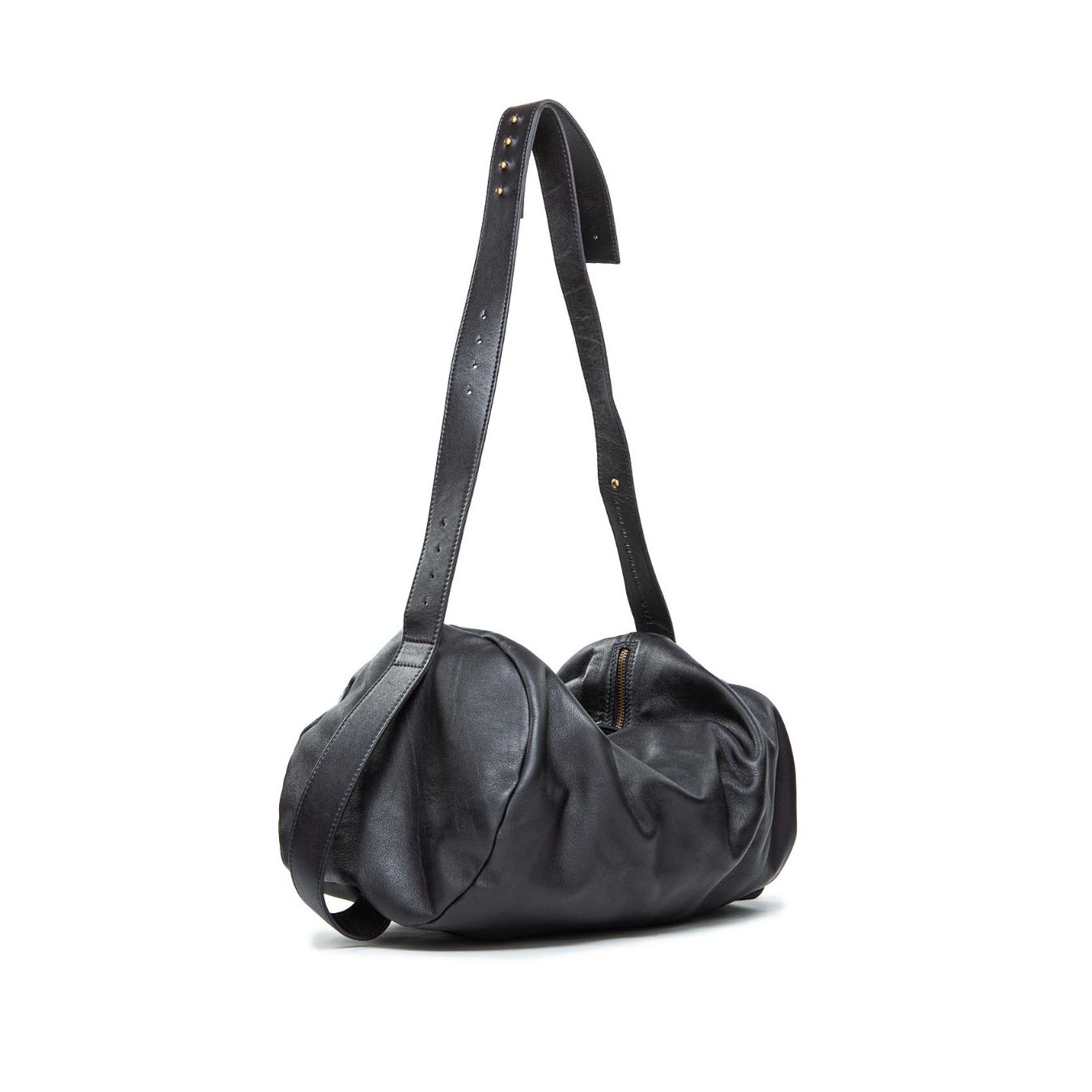 lorica borsa in pelle nera