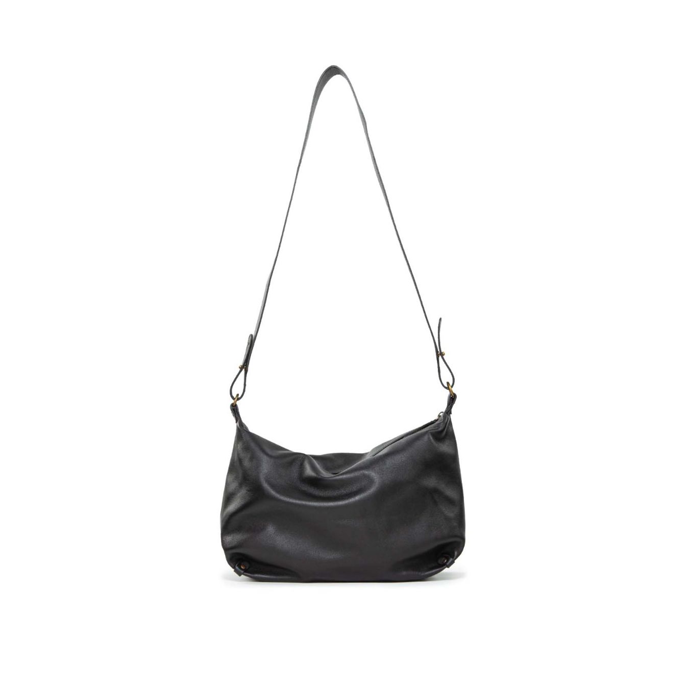 shopping bag in pelle nera