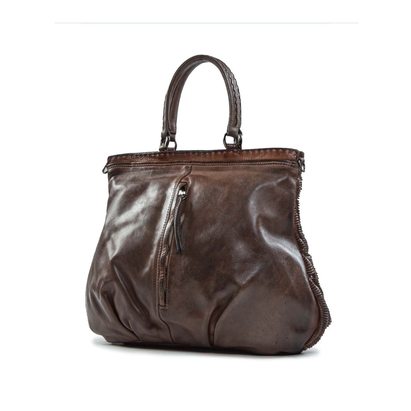 reptile's house shopper in pelle intagliata sequoia dietro