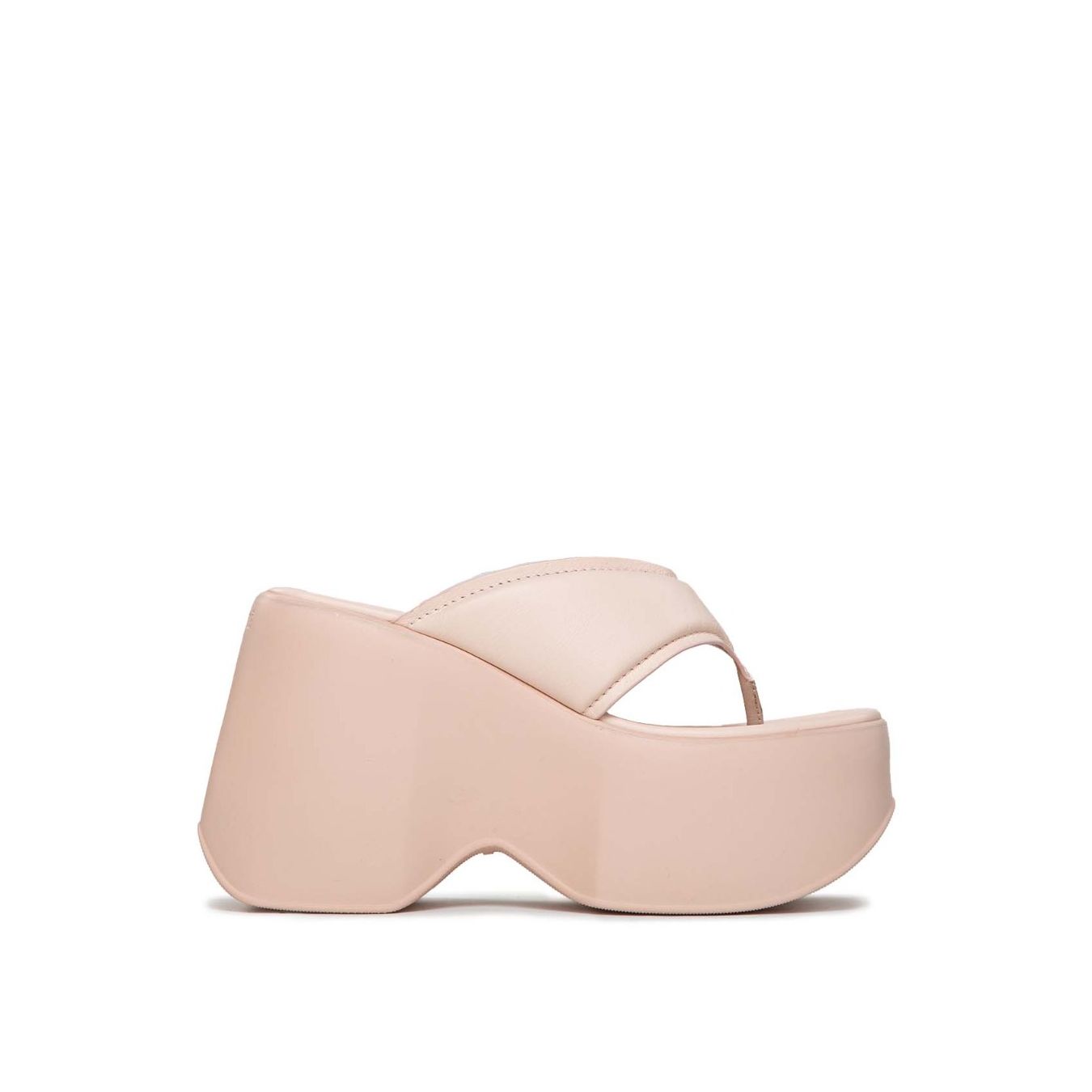 zeppa in pelle rosa con platform vic matie