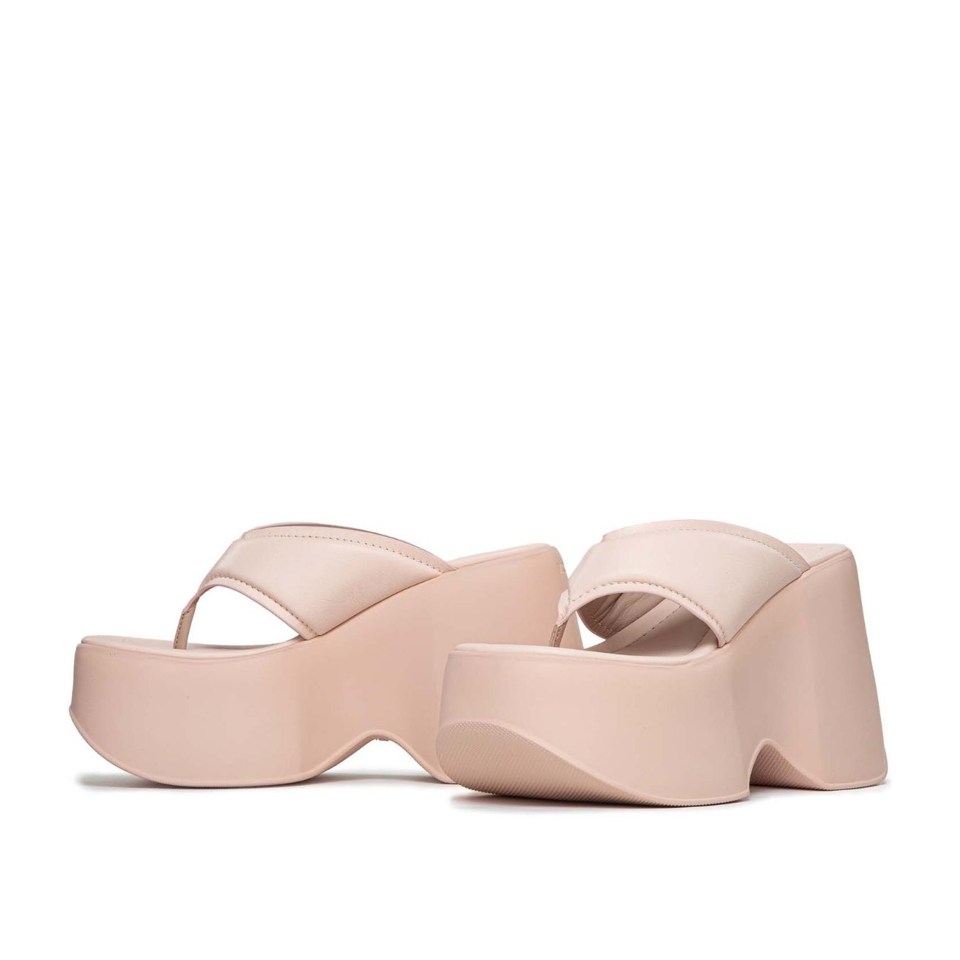 zeppa in pelle rosa con platform vic matie